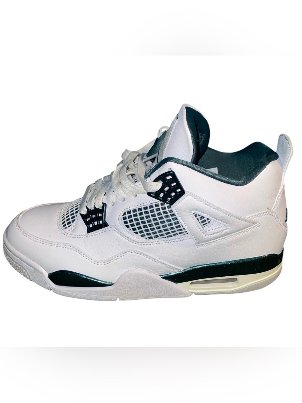 Nike Air Jordan' Oxidized White and Green Basketball Shoes Men 8.5 women 10 - Picture 2 of 13